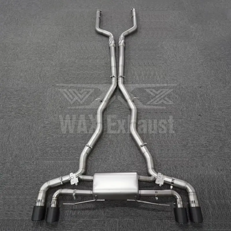 

Suitable for BMW M5F90 2017-2023 stainless steel valve middle tail exhaust + four carbon fiber tail throat