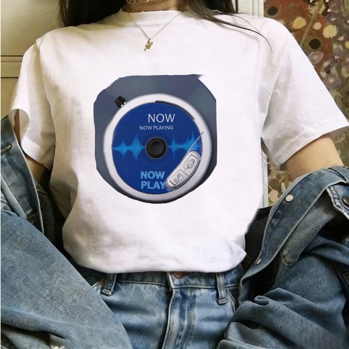 T Shirts Chain Stitch Decorati - Women Formal Wear Stitching 评论和价格