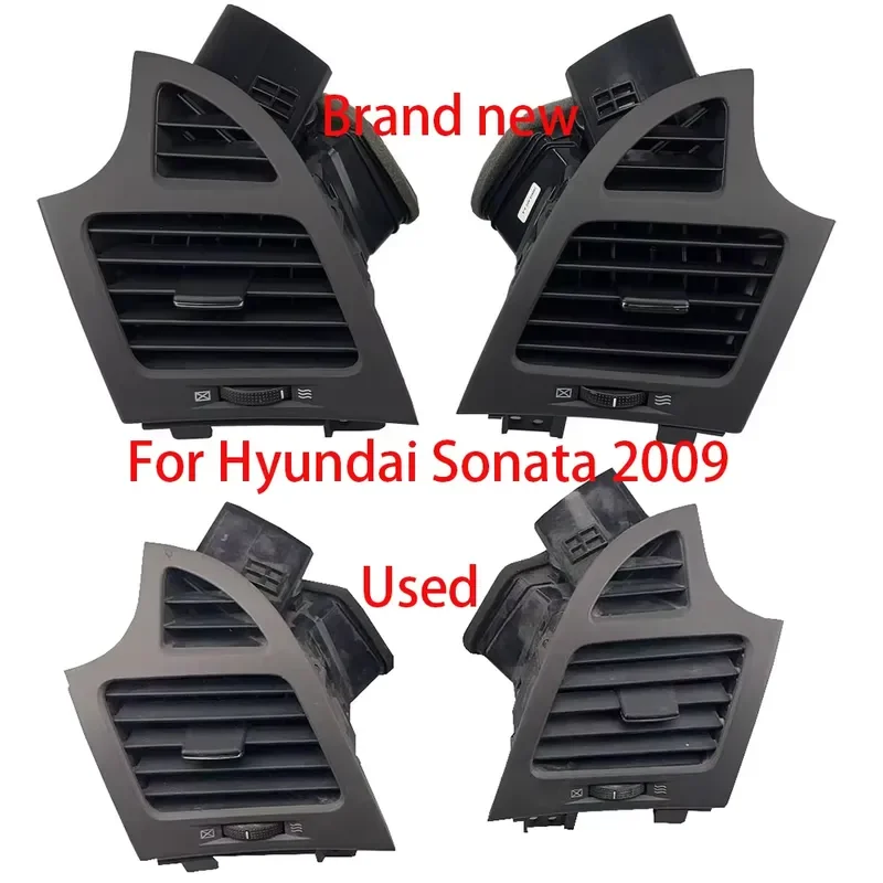 2PCS Air Vent Dashboard Outlet For Hyundai Sonata 2009 Instrument Panel AC Air Conditioner Replacement Trim Accessories Black