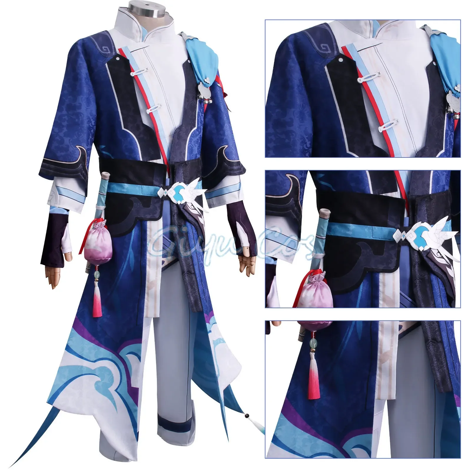 Yanqing Cosplay Costume Honkai Star Rail Jingyuan Russian Carnival Uniform Wig Halloween Costumes Women Game Anime