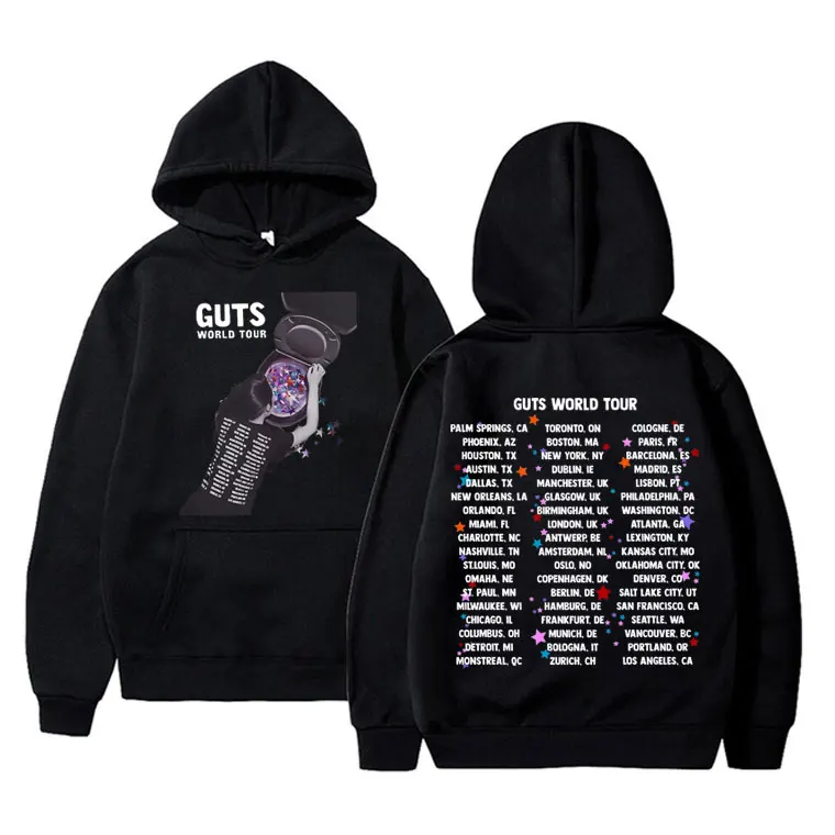 

New Vampire Guts 2024 World Tour Concert Hoodie Unisex Vintage Oversized Sweatshirt Men Women Fashion Casual Long Sleeve Hoodies