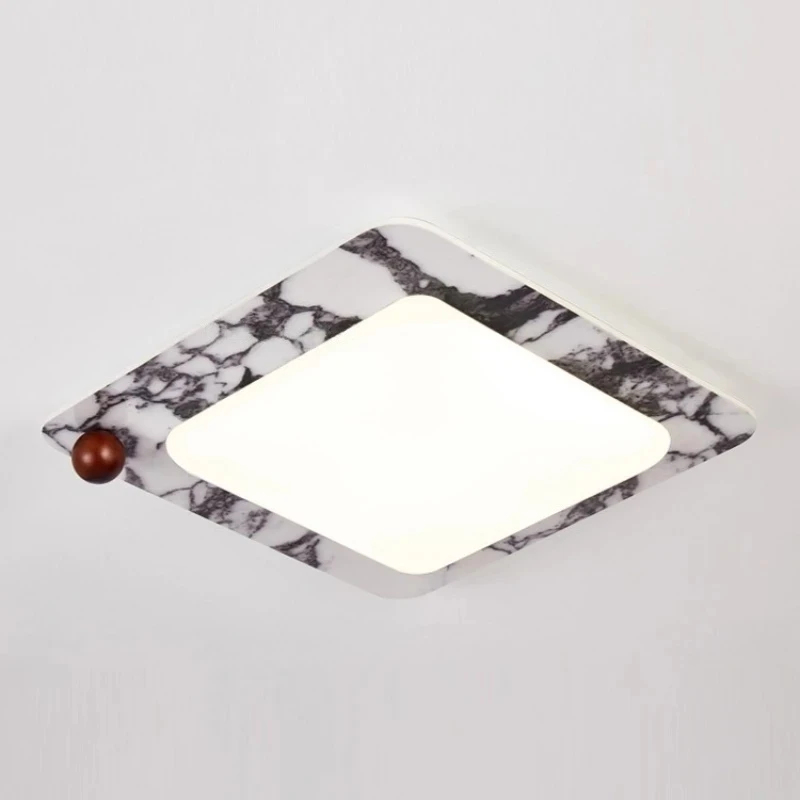 Italian Marble Bedroom Lamp Ceiling Lamp French Master Bedroom High-end Room Model Room Lighting Fixture Includes Remote Control