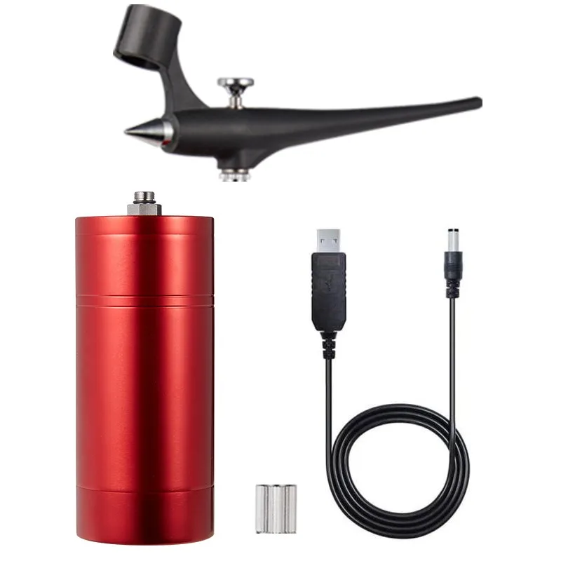 Portable Rechargeable Spray Gun for Painting Model Figurine Coloring Tool Gun Dam Marker Spray Pen Air Pump Set