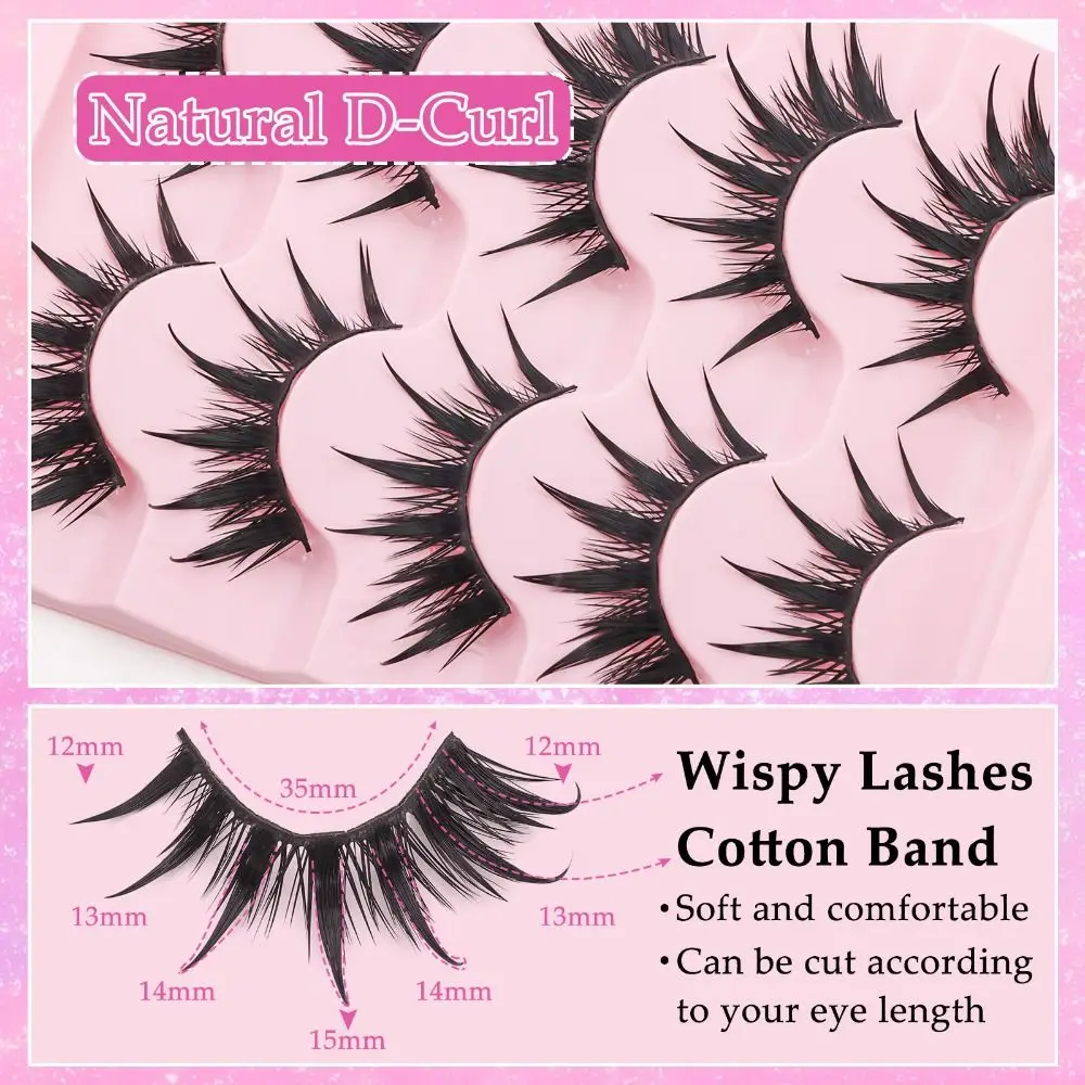 Wispy fofo cílios postiços banda macia grosso longo 3d falso vison cílios artesanais reutilizáveis ferramentas de maquiagem dos olhos