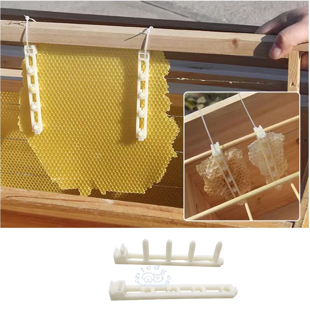 New Design Honeycomb Clips Plastic For Bee Transfer Hive Clip Lure Bee Pass Beekeeping Tools With Tie For fixation clamp