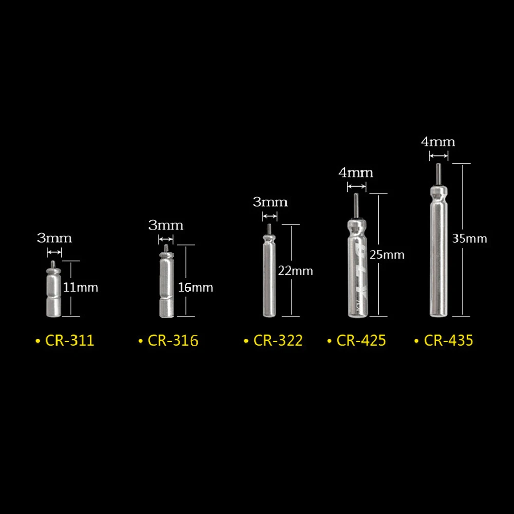 10x CR322 CR425 CR311 CR316 CR435 Luminous Electric Battery Fishing Floats Lithium Pin Battery Tool 3 Votage Battery Floats image 4