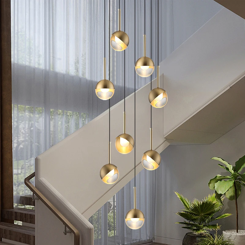 Nordic Rose Gold crystal Ball Pendant Light Personality Design Loft Aisle Bar Living Room Bedside Suspension Light Fixtures