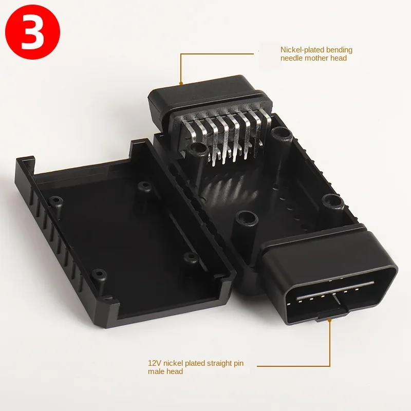 ELM327 OBD2 Male to Female Plug ELM327 Shell Opening at Both Ends 16pin One Male and One Female