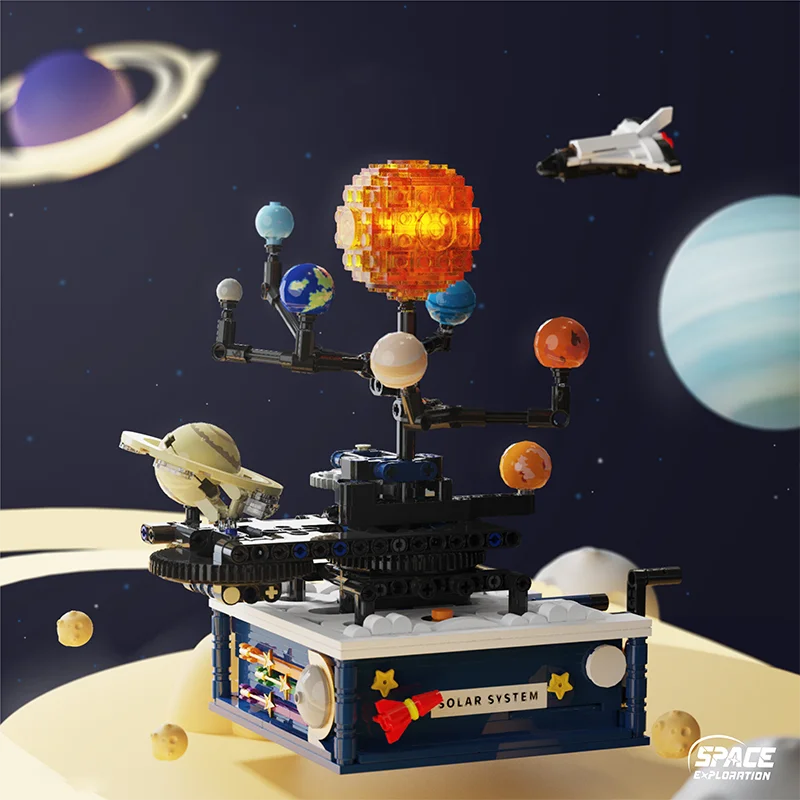 

Solar System Sets 775Pcs MOC Building Blocks Rotating Universe Series DIY Bricks Toys Gifts for Boys Kid Children Christmas Gift