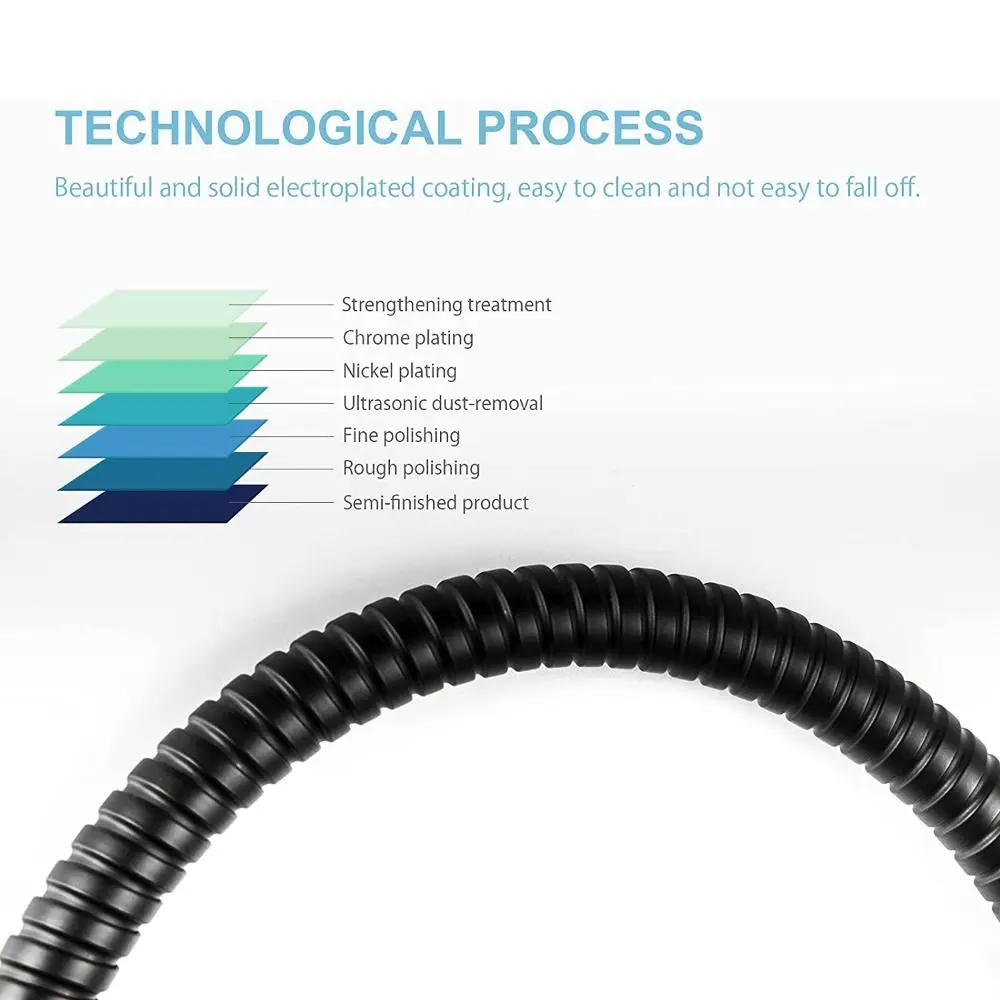Tubo Flexible de bidé, manguera de ducha de mano antibobinado, tubo de ducha de acero inoxidable a prueba de explosiones