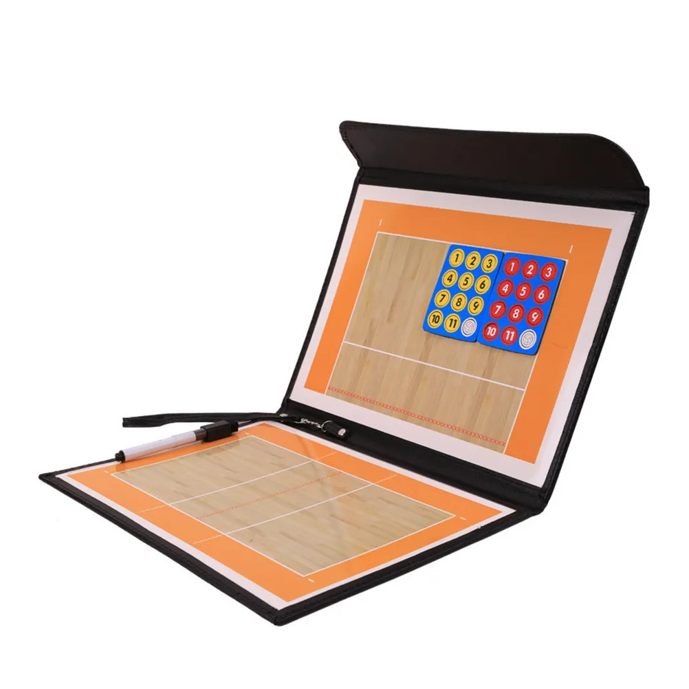 professional-folding-volleyball-dry-erase-board-two-section-magnetic-clipboard-for-timeout-tactics-drawing-lightweight-portable