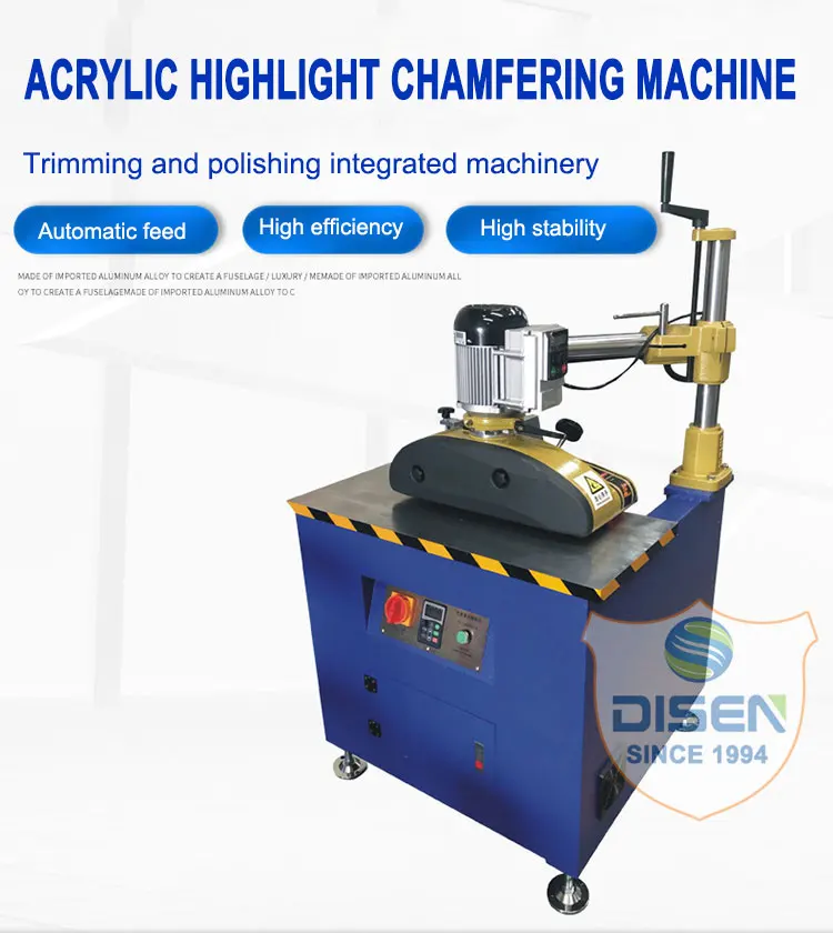 Plexiglass Edge Trimming Machines Highlight V-45 60 Degree Acrylic Chamfering Machine for Ps Pp Pc Organic Glass Plastic Sheets