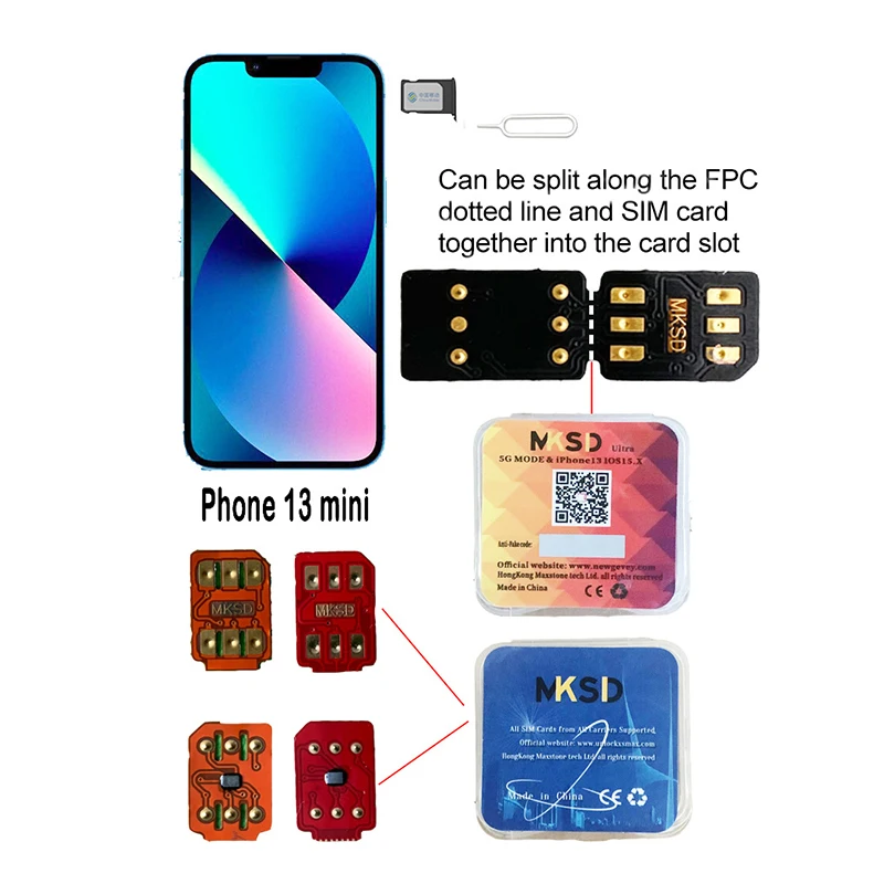 MKSD Ultra Strong Signal Lower Power Consumption Semi Fu Unlocking For IPhone 6/7/8/X/XS/XR/XSMAX/11/12/13PM