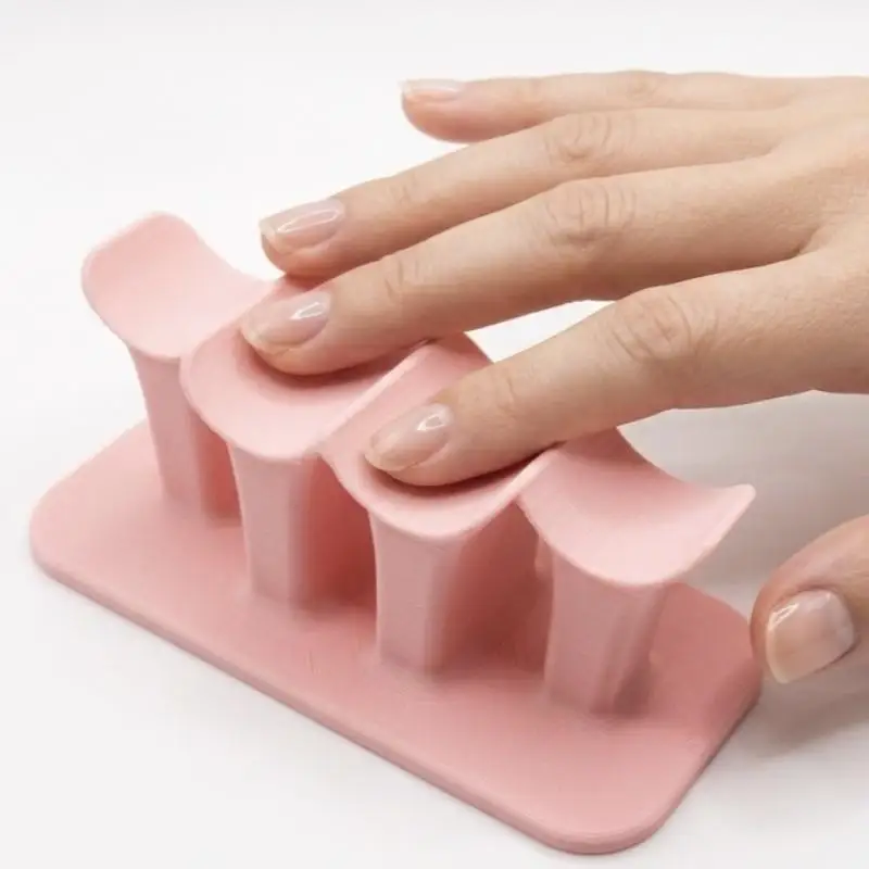 Four-Slot Nail Finger Support Stand Stable Base Non-Slip Nail Hand Pillow Finger Separator Ergonomic