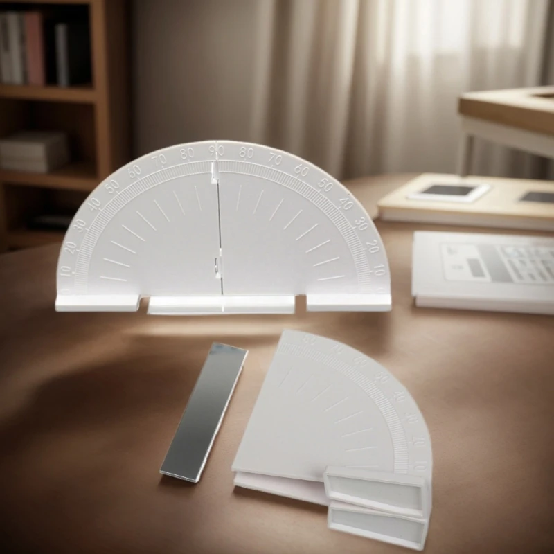 물리적 접이식 반원 각도기 평면 거울 반사 실험 도구