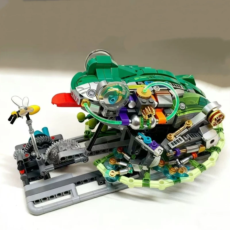 898PCS Creativo Tecnico Meccanico Rana Building Blocks Mattoni STEM Modello Animale con Ingranaggi Mobili Giocattoli Set Kit per Regali per Bambini
