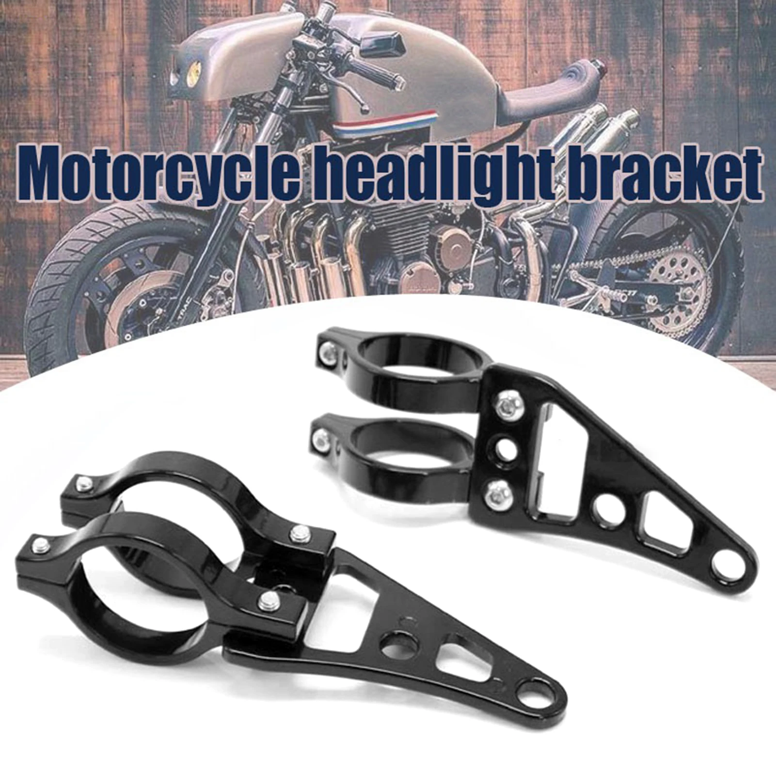 2pcs Motorcycle Headlight Mounts, Headlight Mount Bracket Clamps Head Lamp Holder Fork 39-41mm/1.5-1.6in for Motorcycle