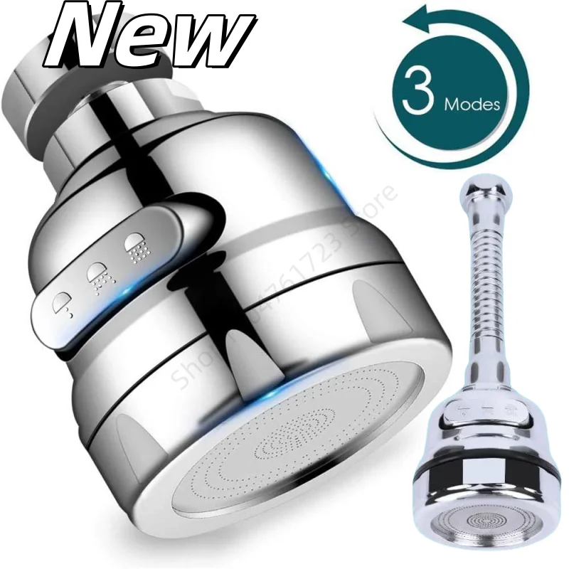 Universal 360 Degree Faucet Extension Tube Water Saving Nozzle Filter Kitchen Water Tap Water Saving for Bathroom Sink Faucet