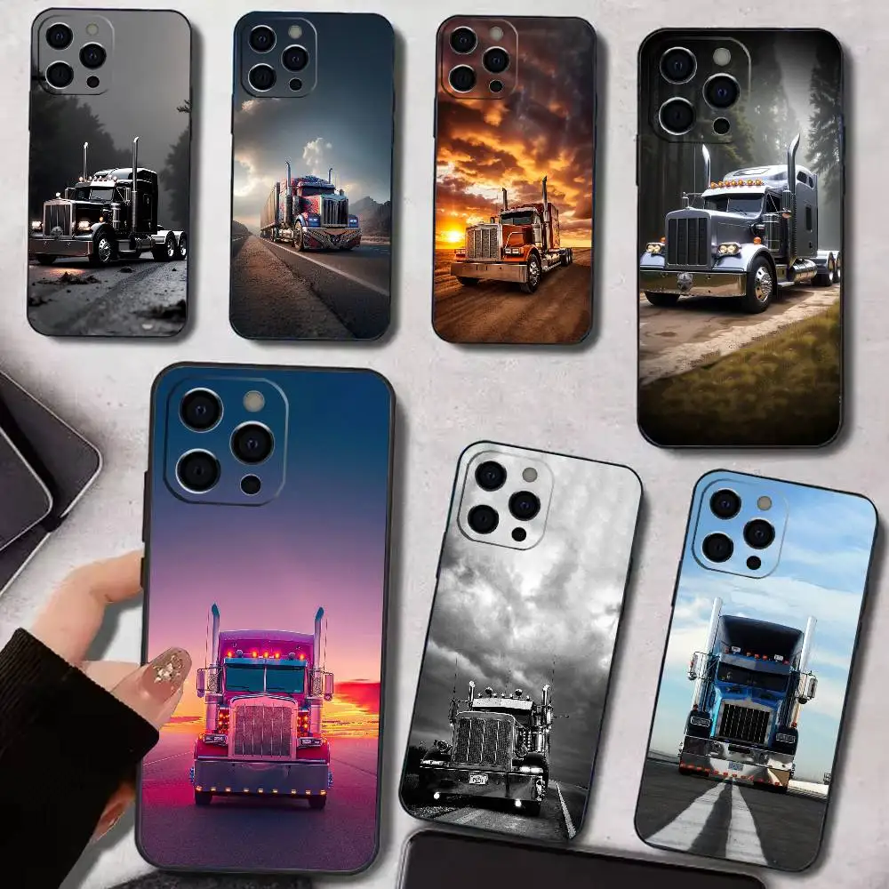 

H-Heavy Truck Car Cool Phone Case For iPhone 17,16,15,14,13,12,11 Plus,Pro Max,XS,Soft Silicone Black Cover