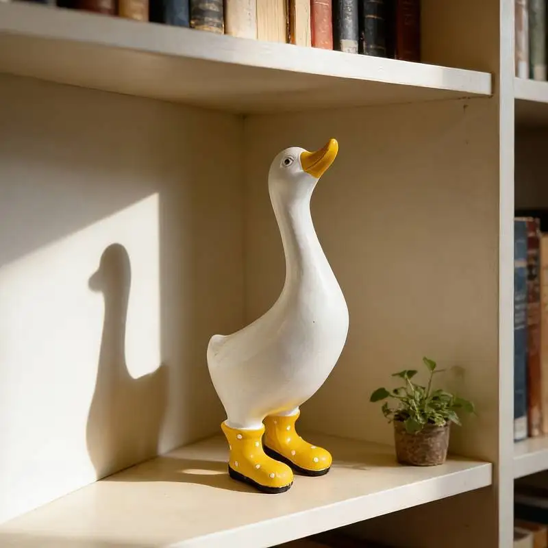 Resin duck colorful shoe ornament, home garden garden creative art duck ornament