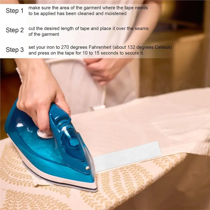 ABSJ-For أشرطة قماش 3 لفات 30 ياردة شريط منصهر لضرب الحرارة لخياطة اللحف أشرطة منصهرة