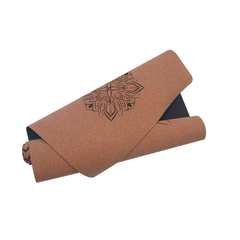 

YTYIN Custom Anti Slip Yoga Mats Printed Eco Friendly Cork Natural Rubber Customizable Logo Cork Yoga Mat