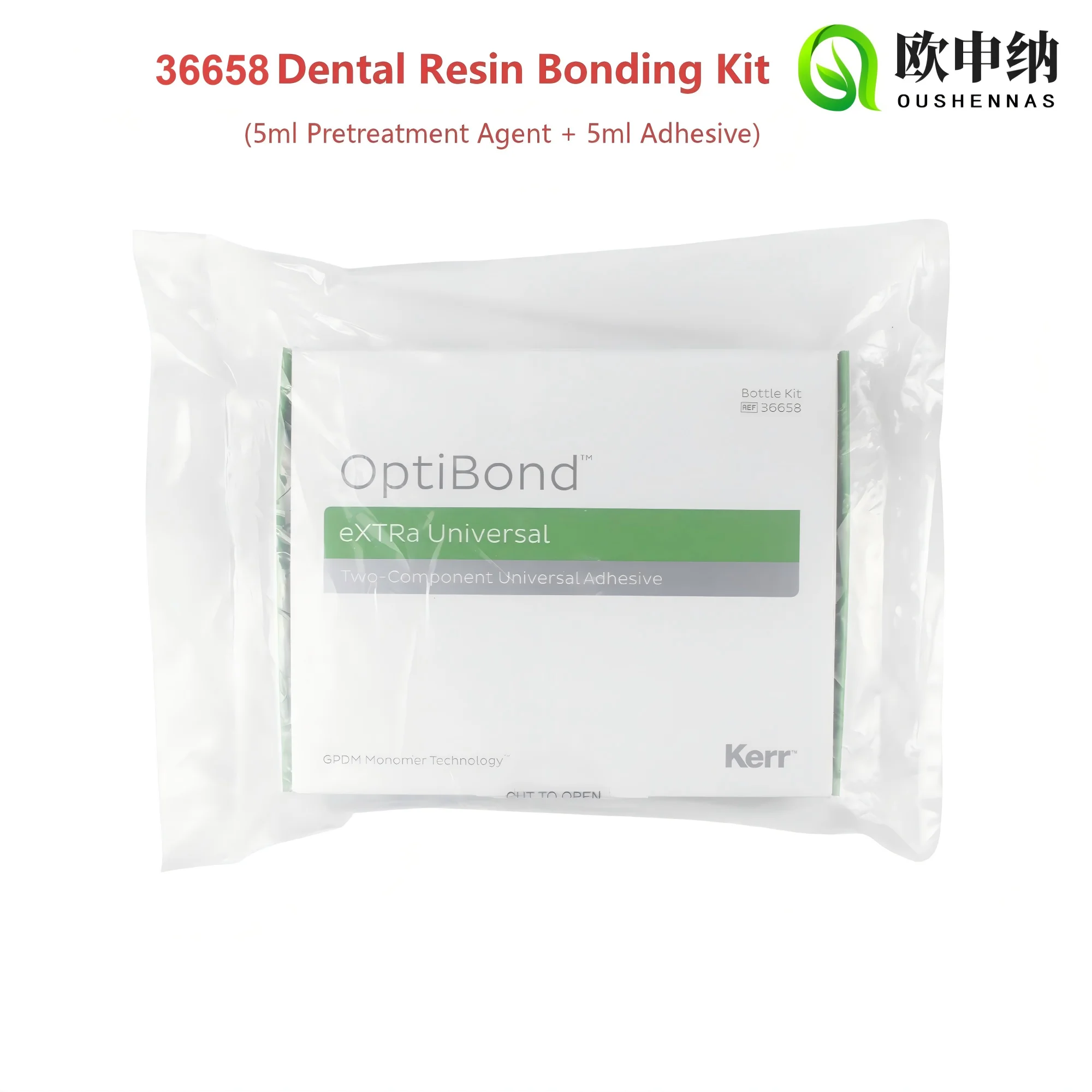 Dental Materials Bond Universal Kerr OptiBond Extra Dental Resin Bonding Kit (5ml Pretreatment Agent + 5ml Adhesive)