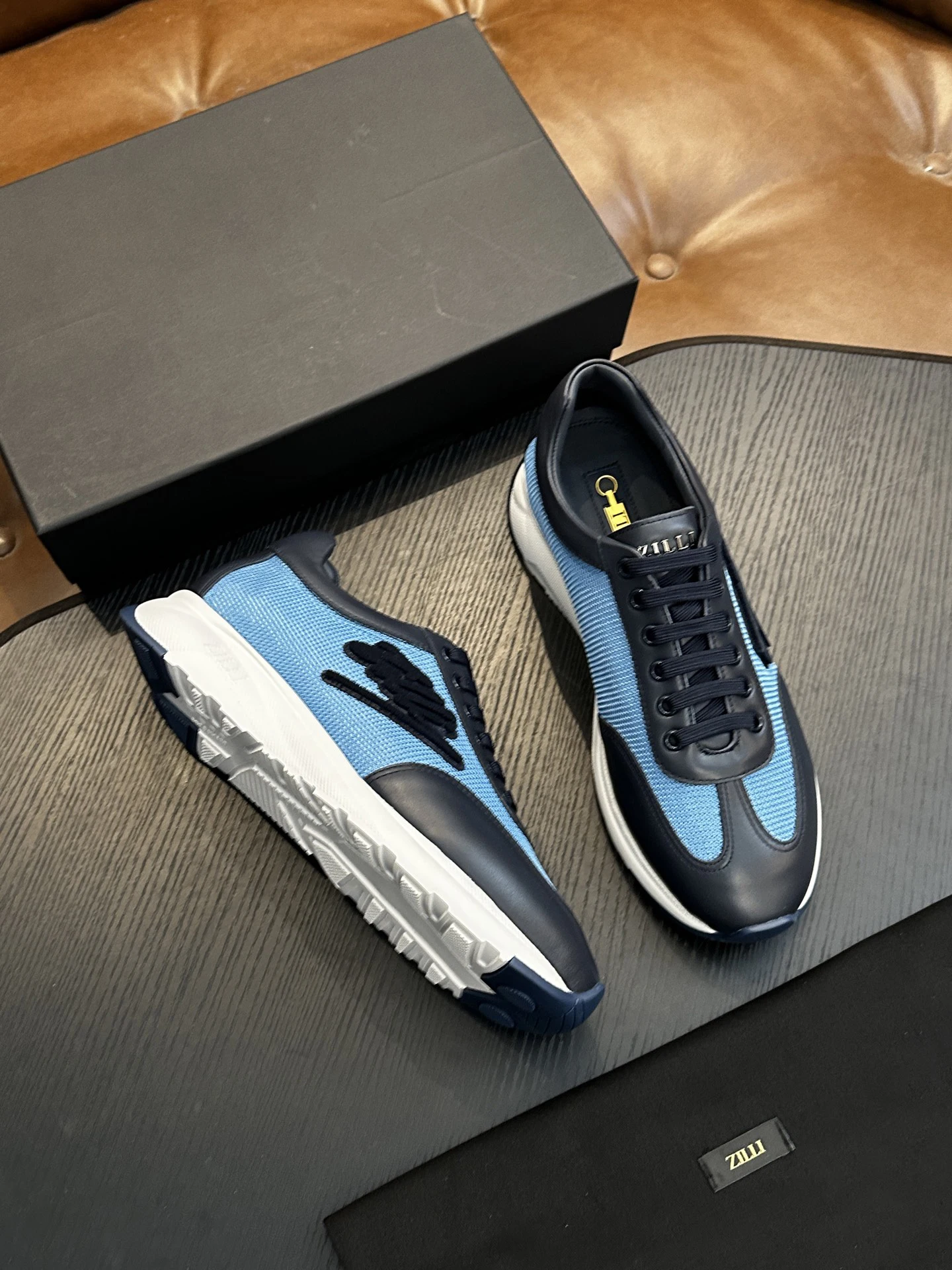 

OECHSLI Shoes Cowhide Sneakers 2026 new comfortable embroidery genuine leather Sports breathable Men‘s European big size 38-46