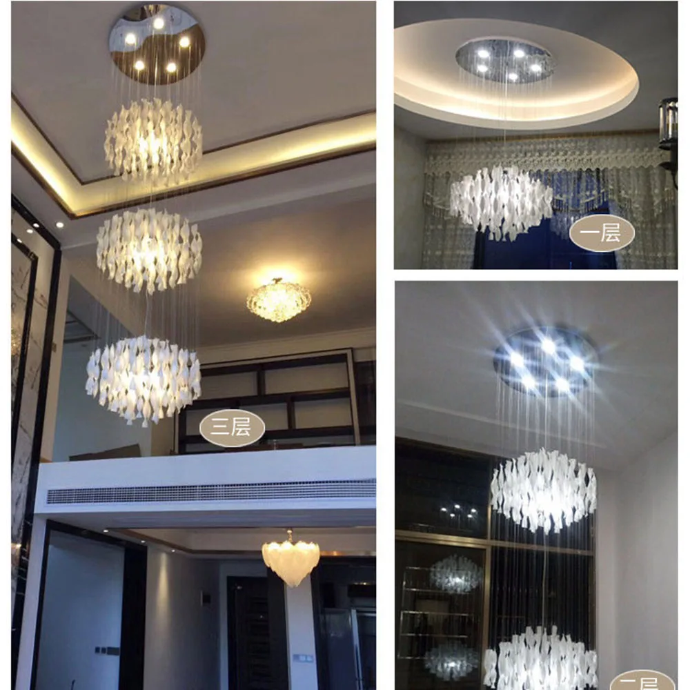 Luxury Chrome Glass Chandelier Modern Twisted Pendant Lamp Romantic Bedroom Living Room Dining Room Ceiling Light Fixture