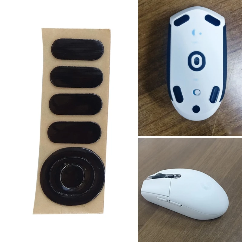 1 conjunto adesivos para patins pés mouse para-G304 G305 que desliza com borda curva