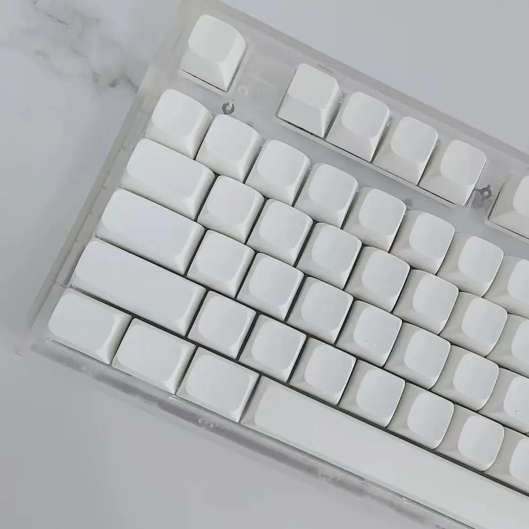 Imagem -02 - Pbt Keycaps para Teclado Mecânico Keycaps em Branco Xda Chocolate Faça Você Mesmo 61 64 68 71 78 87 100 104 108 Ansi Grosso para Switches Branco