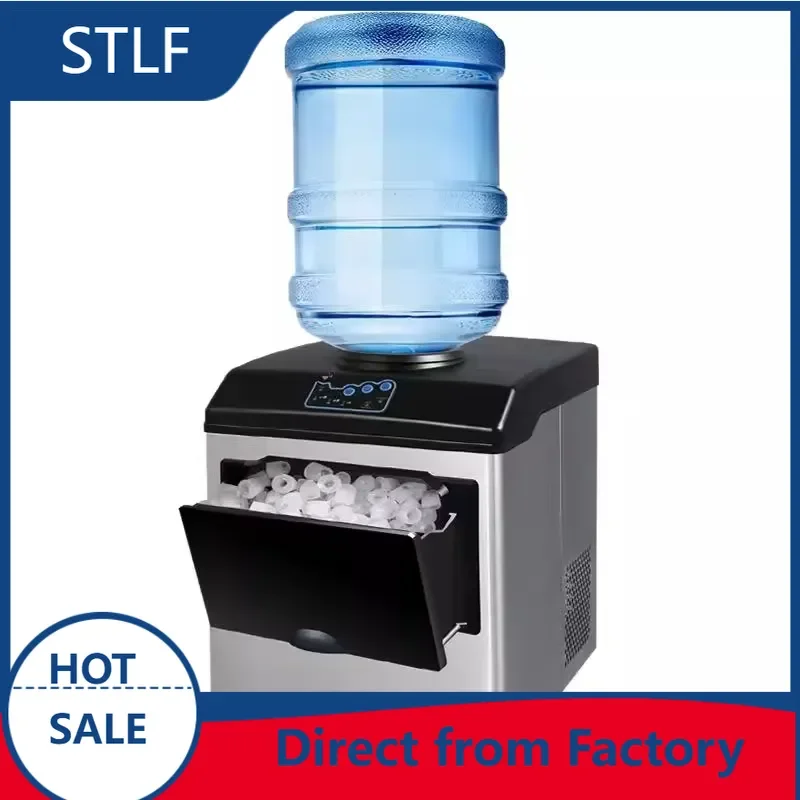 STLF Mini portable stainless steel countertop ice maker for block ice and granular ice for beverages