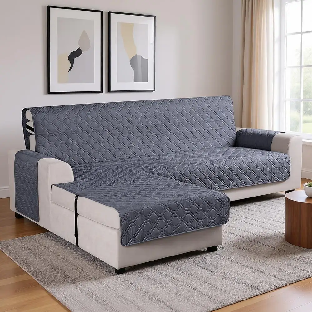 

Улучшенные чехлы для секционных диванов, 100% водонепроницаемые, для L-образных диванов, двусторонние, для шезлонгов или секционных диванов