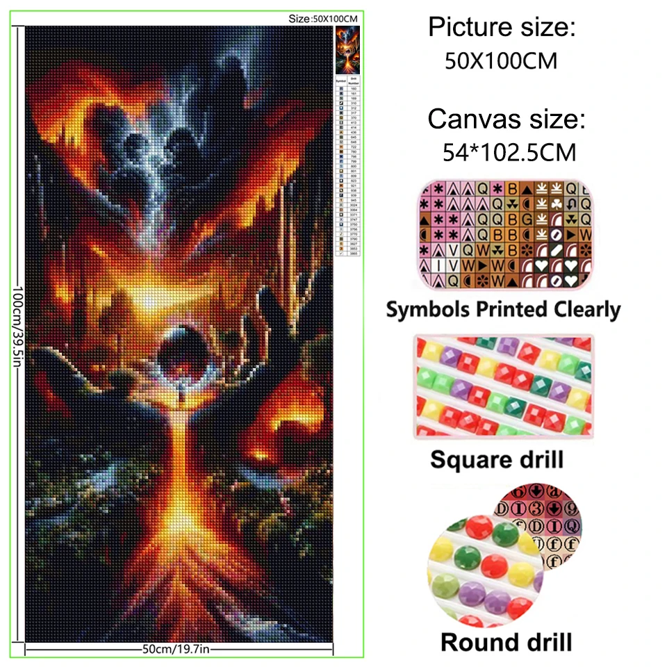 DIY Diamond Painting Cross Embroidery Kit Large Size Dreamy Handheld Earth Natural Landscape,Embroidery Kit for Sale Home Decor