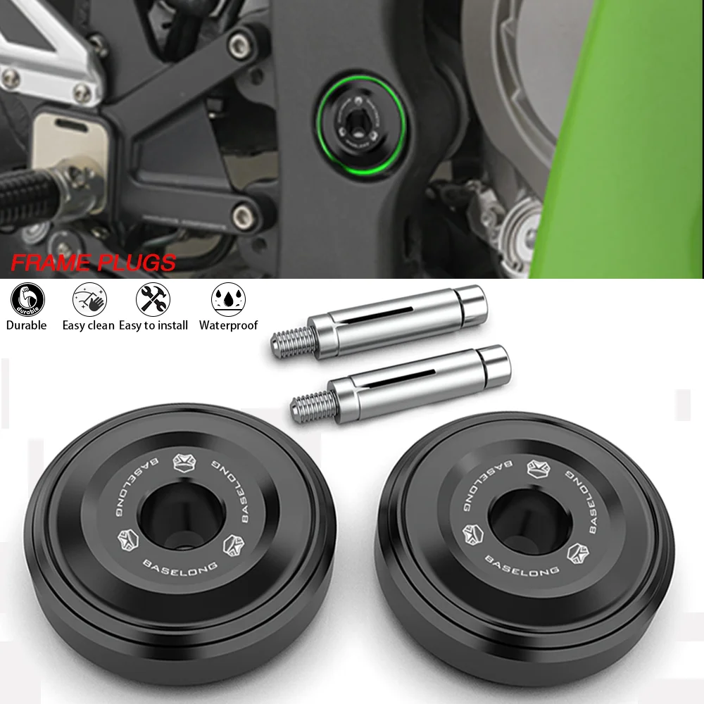 ZX10RR Motorcycle Accessories Frame Hole Cover Screw Caps Decorate Plugs For Kawasaki Z1000 Z1000SX Ninja 1000 Ninja1000SX ZX10R