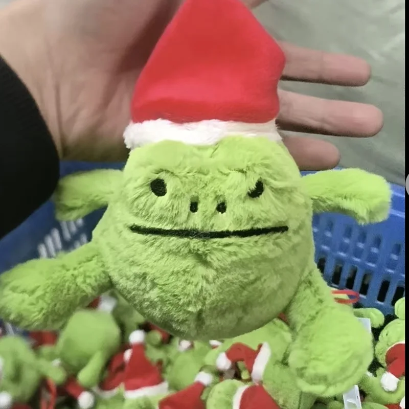 Christmas Ricky the Rain Plush Keychain Ugly Cute Xmas Bag Charm Pendant Soft Stuffed Animal Doll Ornament for Backpack Purse