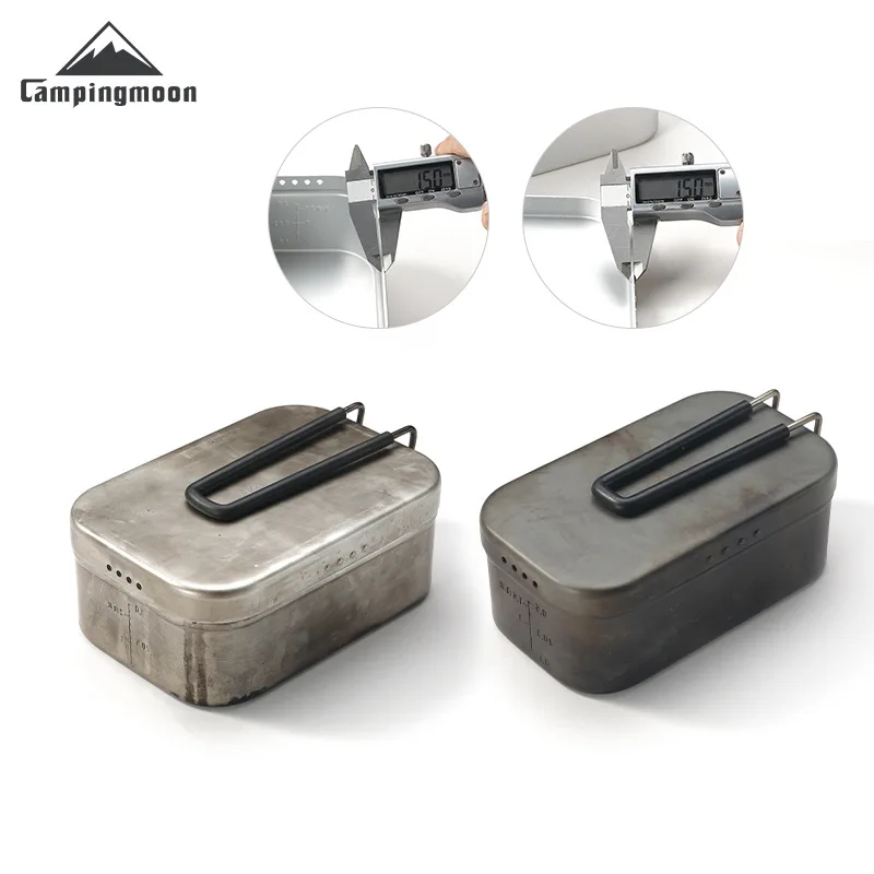 

Outdoor supplies, hard alumina portable lunch box, open flame heated picnic camping lunch box, aluminum lunch box