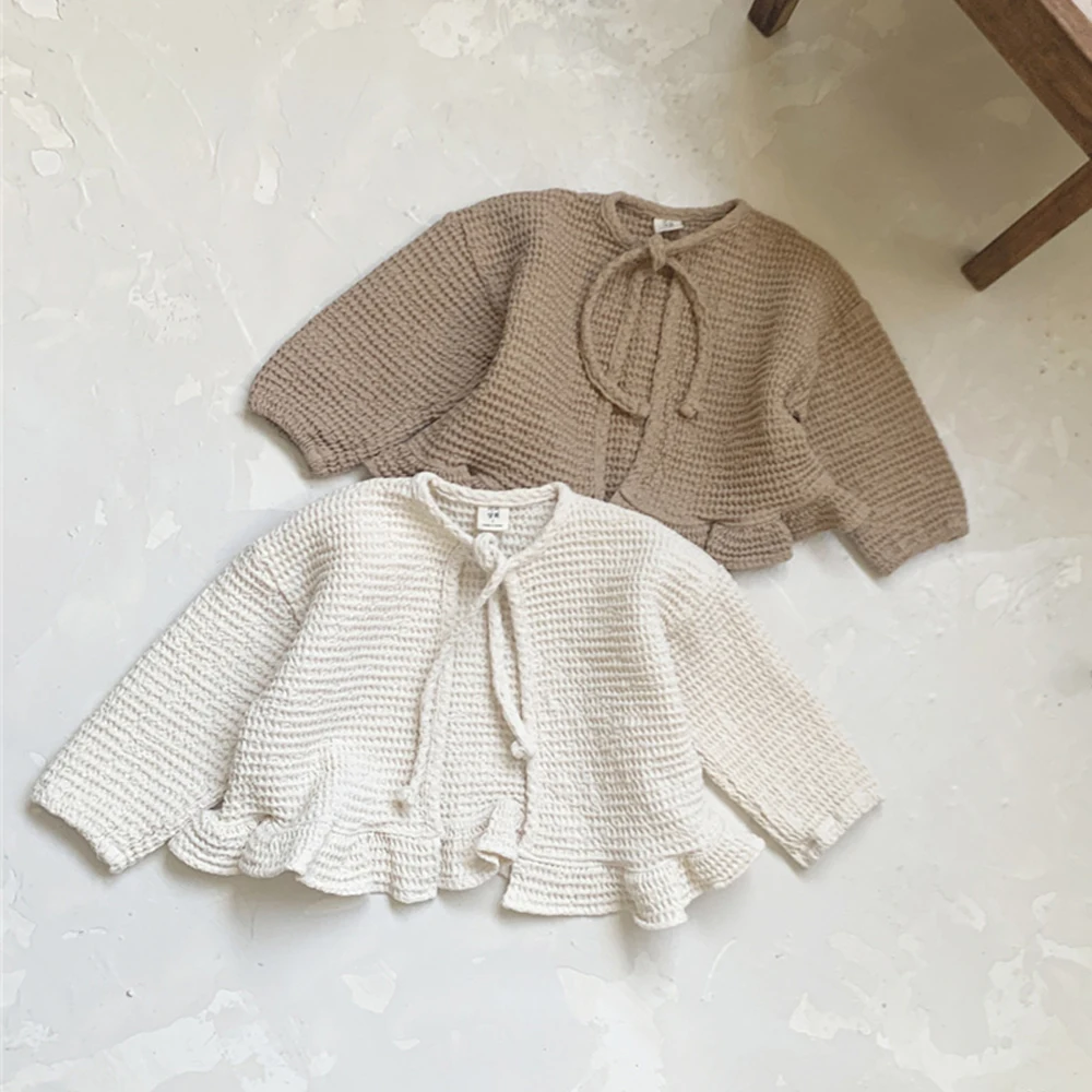 

Toddler Baby Girl Sweater Knitted Cardigan Spring Autumn Children Sweatshirts 1-2 Years Sweater for Girls Clothes