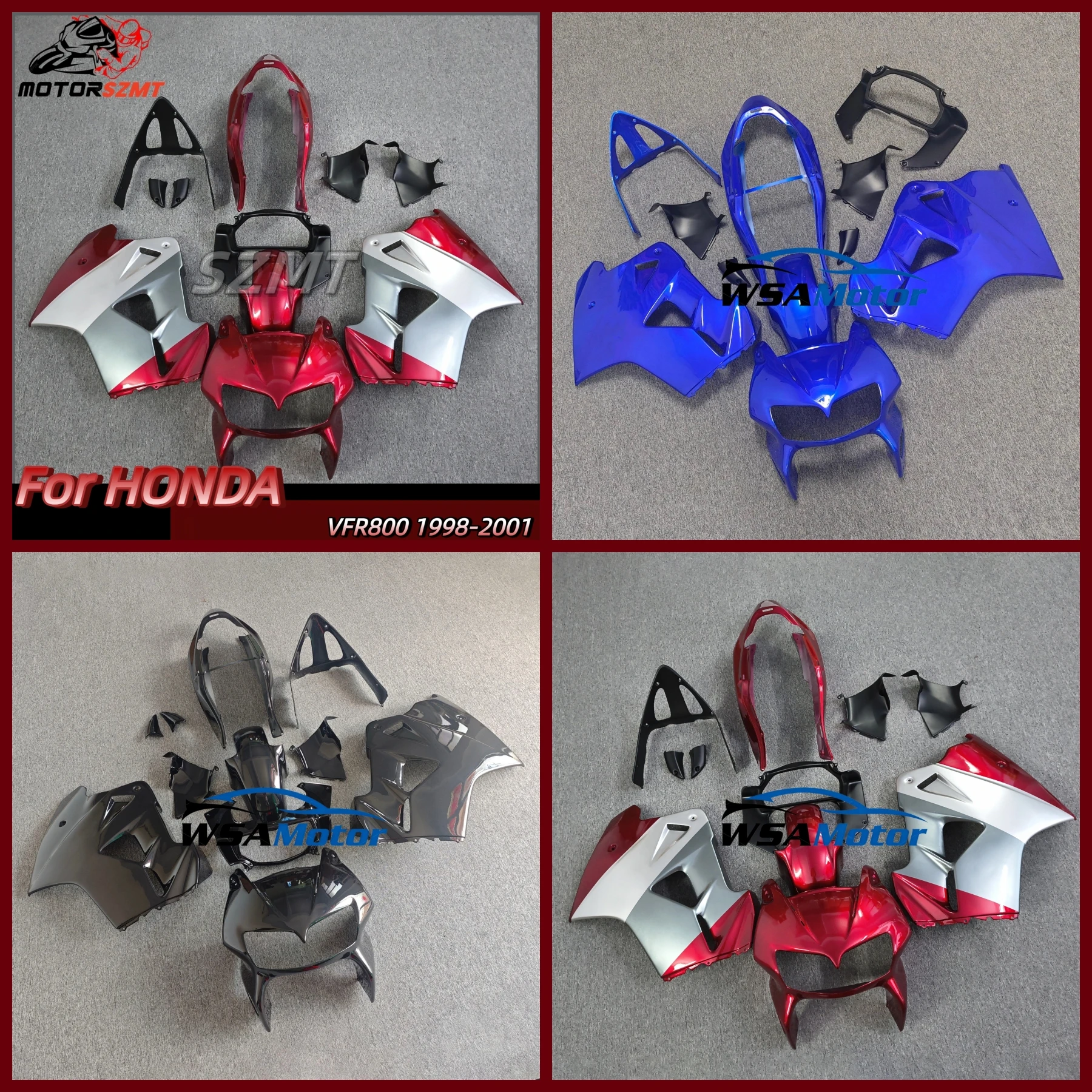Motorcycle Fairing Kit ABS Plastic Body Injection Full Repsol Bodywork set For VFR800 VFR 800 1998 1999 2000 2001 1998-2001