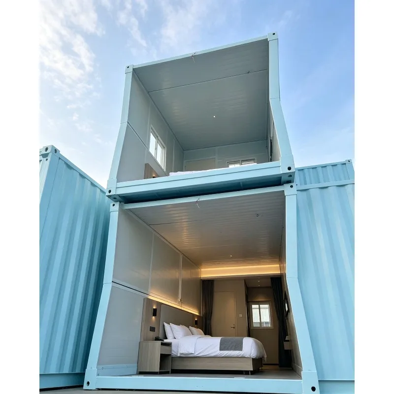 Prefab Mobile Steel 2 3 Bedroom Folding Expandable Modern Tiny Shipping Container Farmhouse Supermarket Office Homes Villa House