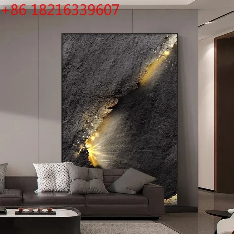 Floor painting abstract art sofa background wall decorative painting black porch hanging painting
