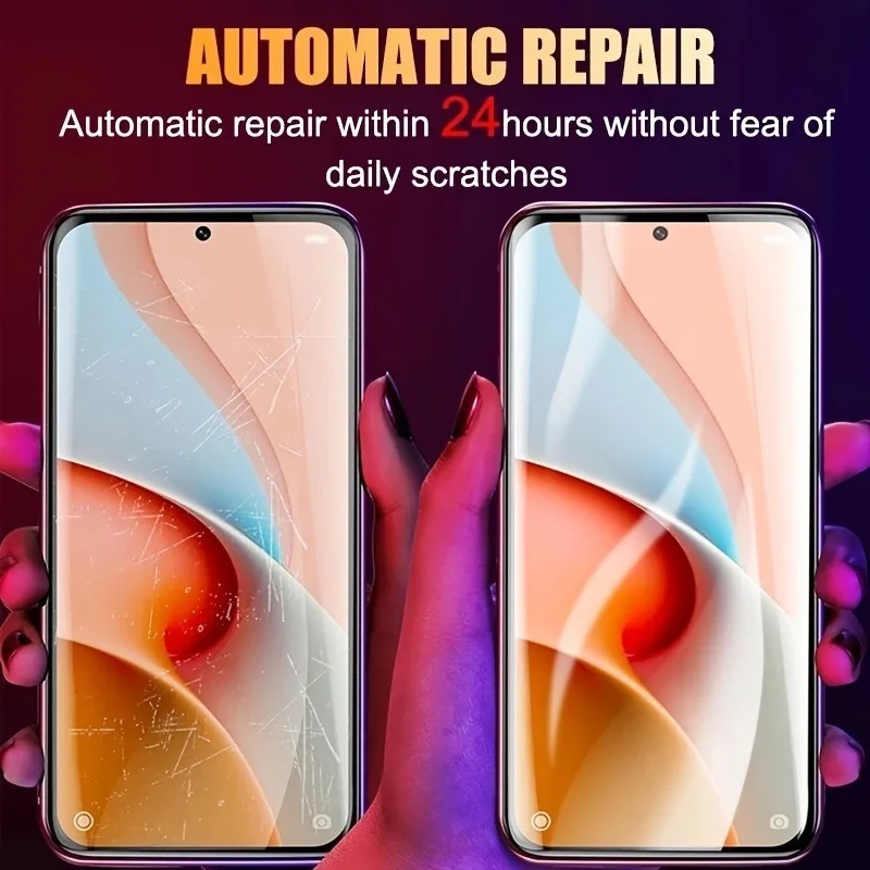 4 Unids. Película de Hidrogel de Cobertura Completa para Xiaomi Redmi Note 14 13 Pro 5G 4G Note 12 11 11S 10 9 8 Pro, Protector de Pantalla 4