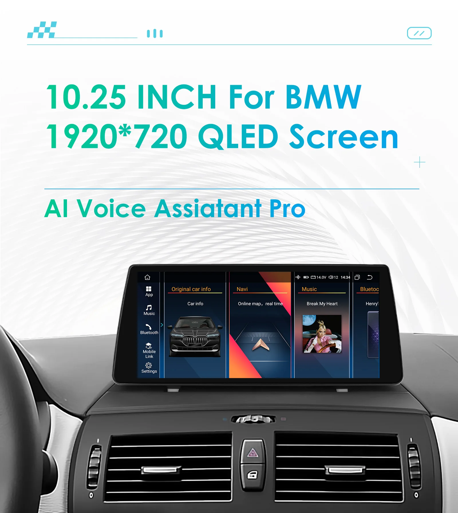 Android Autoradio für BMW X3 E83 Idrive 2004-2010 Auto Wireless Carplay Multimedia-Player GPS Autoradio WIFI 1920*720 Bildschirm