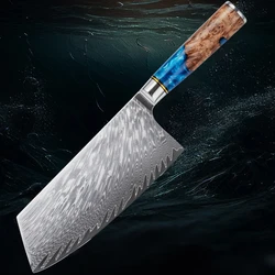 Damascus Cleaver Knife, Meat Cleaver, Butcher Knife for Meat Cutting 7.5