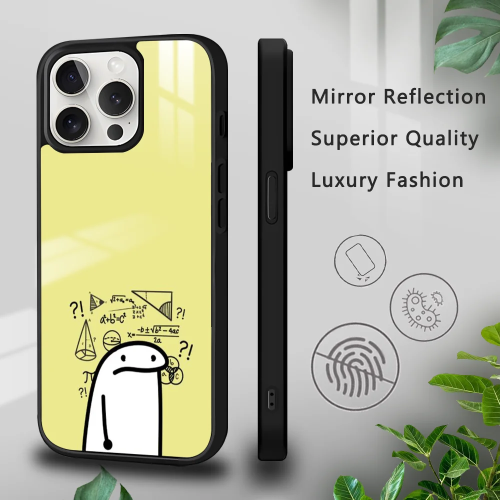 Cute simple lines funny expression Phone Case For iPhone 16 15 14 13 12 11 Pro Xs Max Mini Plus Celulares Hard Funda