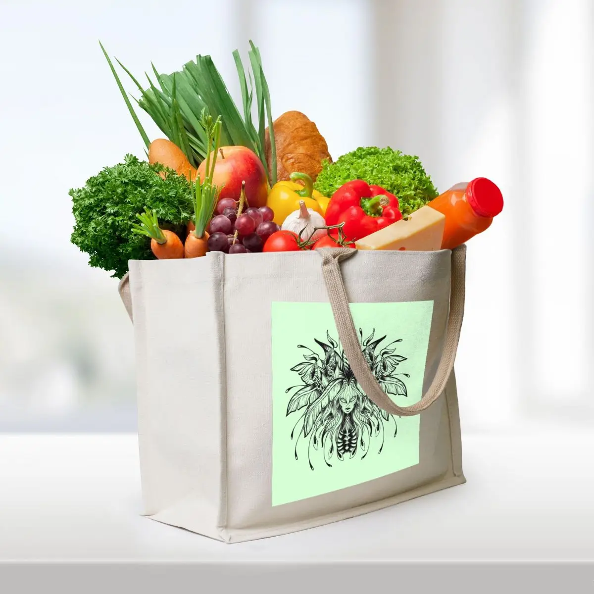 Jungle Spirit Tote Bag shopper bag women canvas shopping cart bags Canvas stote bag