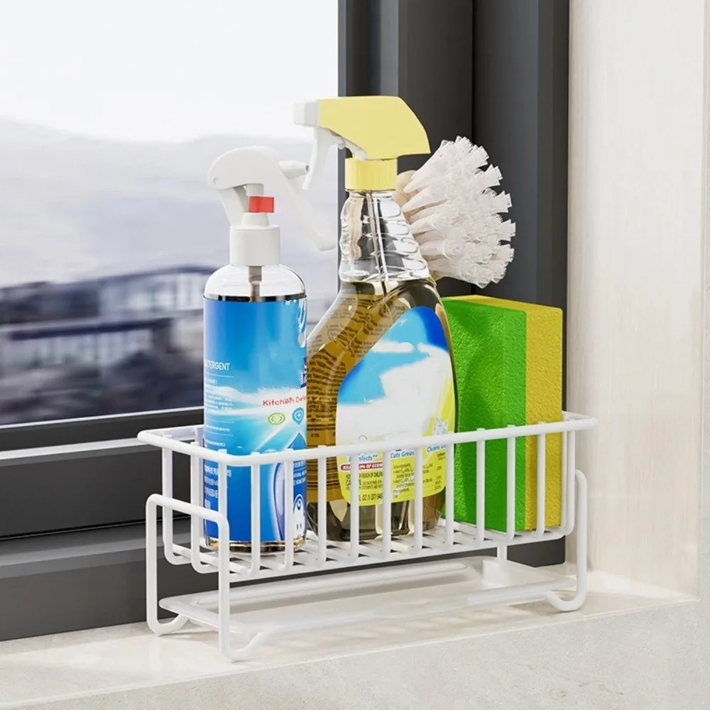 

Durable Stainless Steel Sponge Holder Multifunctional Sponge Storage Storage Rack Space Saving Sponge Drain Rack Kitchen