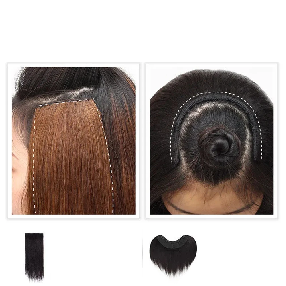 Women U-shaped Increase Hair Volume Fluffy Clip-in Wig One-piece Thicken High Skull Top Invisible Seamless Extension