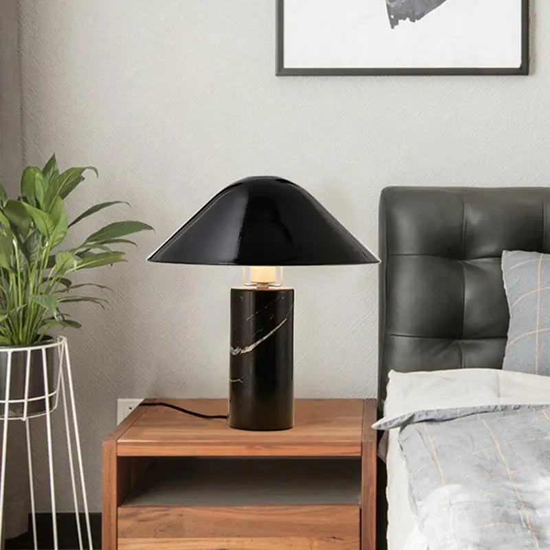 

Nordic Modern Minimalist Creative Marble LED Mushroom Table Lamp Living Room Bedroom Bedside Decorative Lighting Fixture