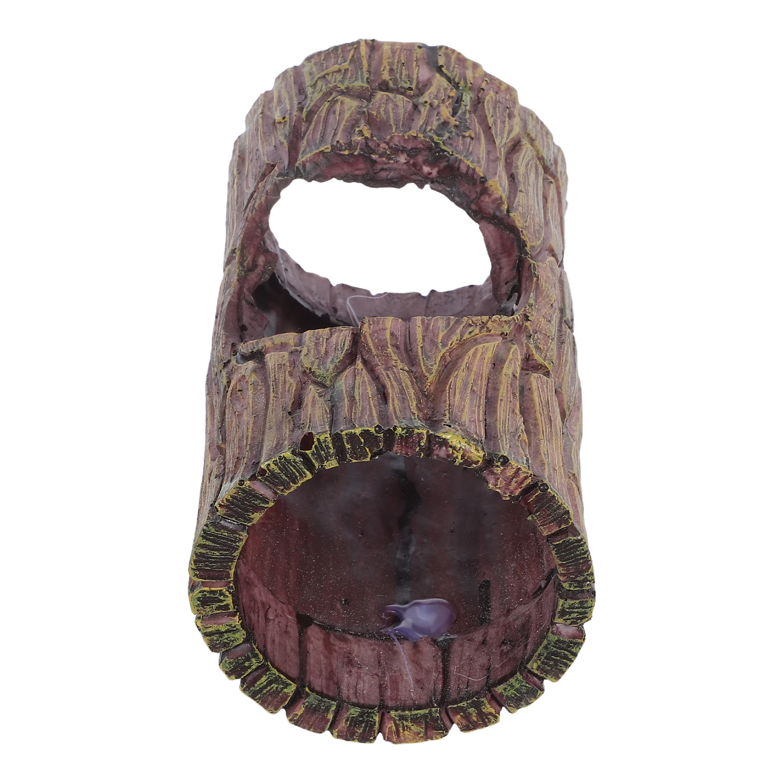 

Reptile Bark Hideout Gecko Tank Cave Resin Lizard Hideaway Suction Decoration for Reptiles Amphibian Tank Accessories